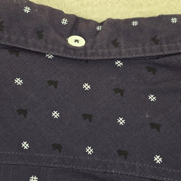 Bit and Bridle Shirt Womens Large Button Down Navy Blue Horse Equestrian Ranch - Picture 10 of 13